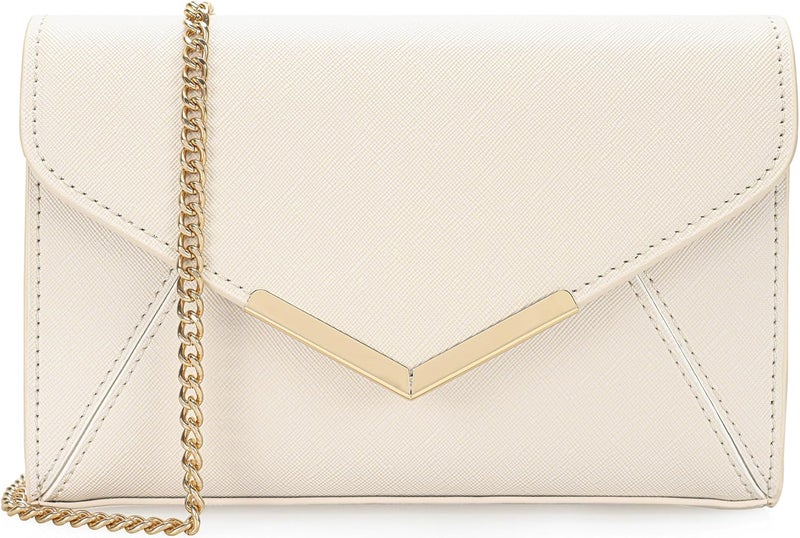 DEXMAY DM DEXMAY Women Envelope Clutch Faux Saffiano Leather Evening Handbag Foldover Clutch Bag Formal Dressy Purse - Image 2